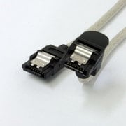 シリアルATA3.0ケーブル ハイグレードシールド採用 ラッチ付き 下L型タイプ 70cm シルバー OWL-SATASLU7-SL
