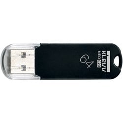 USBメモリ USB2.0 KLEVV NEO C20 64GB キャップ式 便利なストラップホール付き ブラック U064GUR2-NBYB