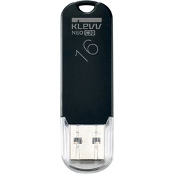 USBメモリ USB3.0 KLEVV NEO C30 16GB キャップ式 便利なストラップホール付き ブラック U016GUR3-NCYB