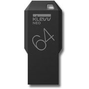 USBメモリ USB3.0 KLEVV NEO Black Edition 64GB 便利なストラップホール付き ブラック U064GUR3-NEYB