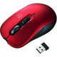 ワイヤレス ブルーLED マウス レッド MA-WBL113R