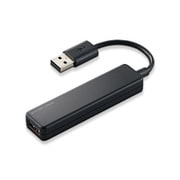USBハブ2.0 バスパワー コンパクト 4ポート ブラック U2H-A421BXBK