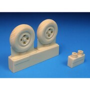 32319 [1/32 レジン製ディティールアップパーツセット スピットファイア (ブロックトレッド)＆ホイール(4穴)セット]