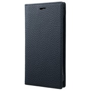 Shrunken-calf Full Leather Case for iPhone X Navy [IPHONE X ケース]