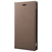 Shrunken-calf Full Leather Case for iPhone X Taupe [IPHONE X ケース]
