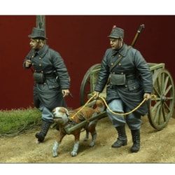 DD35107 [WWI ベルギードッグカート/w オチキス機関銃＆クルーセット 1914-15 1/35 レジン製ミリタリーフィギュアシリーズ]