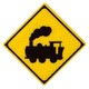 KK007pl [トラフィックン 標識板セット 踏切あり 汽車]