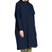 雨具 レインコート ロングパーカー フリーサイズ ネイビー