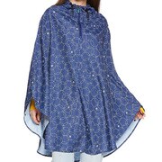 雨具 レインポンチョ ドットサークル フリーサイズ ネイビー
