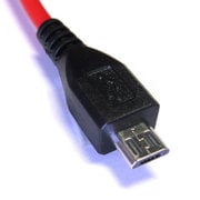 USB2.0 microB 充電/転送ケーブル 200cm レッド SG-UMSCB200NR