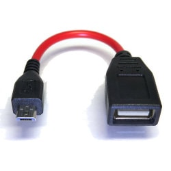 USB2.0 microB ホスト(OTG)ケーブル 5cm SG-UMSCBH05R