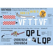 KW132008 [WWII アメリカ軍 P-51B マスタング 43-6913 VF-T- Shanghri La＆ 42-106924 QP- Salem Representative 1/32 デカール]