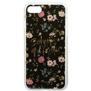 JWL-08A [iPhone 8/7 クリスタルソフトケース フラワー ブラック]
