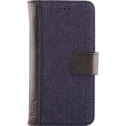 OWL-CVIP7S02-IDB [iPhone SE（第2世代）/8/7/6s/6 4.7インチ用 手帳型ケース デニム生地 インディゴブルー×ブラウン]