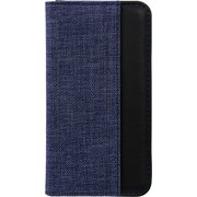 OWL-CVIP7S03-NVBK [iPhone SE（第2世代）/8/7/6s/6 4.7インチ用 手帳型ケース キャンバス×レザーデザイン ブルー×ブラック]
