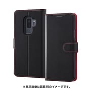 Galaxy S9+ 手帳型ケース ベーシックレザー/ブラック/レッド INA-GS9PELC1/BR