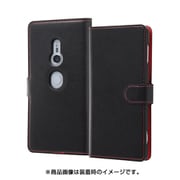 INA-RXZ2ELC3/BR [Xperia XZ2 手帳型ケース/ブラック/レッド]