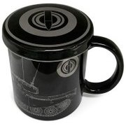ガールズ＆パンツァー 蓋つきマグカップ 大学選抜 [直径8cm、高さ9cm]