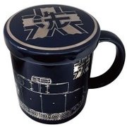 ガールズ＆パンツァー 蓋つきマグカップ 大洗女子学園 [直径8cm、高さ9cm]