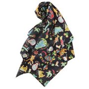 オアハカフードUV ストール BLACK ISAP8137