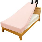 MNS673090-16 [のびのびシーツ ふんわりパイル ピンク セミダブル・ダブルサイズ共通 （110×185×30cm） 敷ふとん・ベッドマットレス兼用 ぴったりフィット ストレッチ素材]