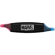 MARVEL 薄型2色蛍光ペン ブラック ロゴ [蛍光ペン]