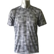 肌着 100-325 メンズメッシュ幾何学 半袖Tシャツ Mグレー