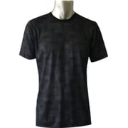 肌着 100-325 メンズメッシュ幾何学 半袖Tシャツ Mクロ