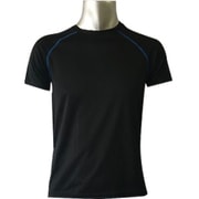 肌着 100-330 メンズ背中冷感 半袖Tシャツ Mブルー