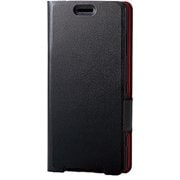 PD-XZ2CPLFUBK [Xperia XZ2 Compact ソフトレザーカバー 薄型 磁石付 ブラック]