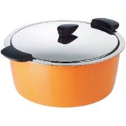 ホットパン保温調理鍋 18cm 2L 橙オレンジ