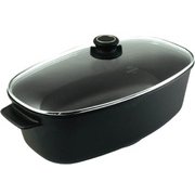 バイオタン IH対応肉丸焼き用鍋 ガラス蓋付 内寸46×26×13.5cm 17900