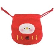 カナヘイの小動物 ピスケ＆うさぎ ピスケだるま 巾着 [キャラクターグッズ]