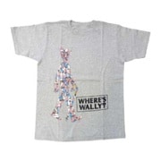 ウォーリーを探せ 半袖TシャツD ヘザーグレー Lサイズ [キャラクターグッズ]