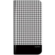 LP-XPXZ2LD10 [Xperia XZ2 SO-03K/SOV37/SoftBank PUレザーケース 薄型デザイン Design+ モノトーンチェック]
