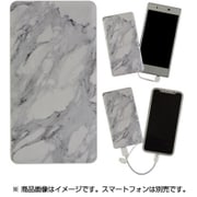 リチウムイオンポリマー充電器 2.1A 4000mAh microUSBケーブル一体型 マーブルホワイト MPC-07D