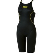 【FINA承認】エックスパイソン2 ハーフスパッツ（クロスバック） ARN7020W BKYL Mサイズ [競泳水着 レディース]