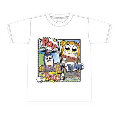 ポプテピピック 描き下ろし ホッカイロ売りの少女 Tシャツ XL [キャラクターグッズ]