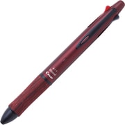 多機能ペン 4+1Wood 油性ボールペン 0.5mm 極細 黒・赤・青・緑 シャープ0.5mm ボルドー BKHFW-2SR-BO