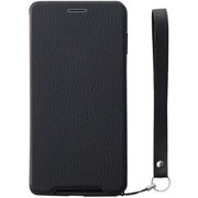 TR-XPXZ2-FST-TSBK [Xperia XZ2 Flip Shell クラリーノ 衝撃吸収 フリップノートケース シュリンクブラック]