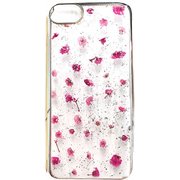 PF-I7S-058 [押し花ケース iPhone 8/7/6s/6用 Magenta flower/Silver]