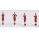 NS144021 [パンナム スチュワーデス 4体セット Pan-Am stewardess resin figures set 1/144 レジン製フィギュア]
