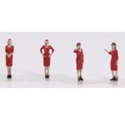NS144021 [パンナム スチュワーデス 4体セット Pan-Am stewardess resin figures set 1/144 レジン製フィギュア]