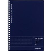 ソフトリングノート Biz A5(210×148mm) B罫(中横罫)/罫幅6mm(ドット入り・エッジタイトル罫入り) 28行 50枚 紺 ス-SJ231BT-DB