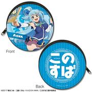 この素晴らしい世界に祝福を！ 2 まるっとレザーケース 01.アクア/A [約直径90mm]