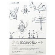 ノート A5サイズ 60ページ 方眼 凹凸ぬり絵ノート 昆虫図鑑