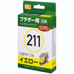 互換インクカートリッジ ブラザー LC211Y イエロー PP-BLC211Y