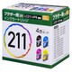 互換インクカートリッジ ブラザー LC211-4PK 4色セット（ブラック/シアン/マゼンタ/イエロー） PP-BLC211-4P