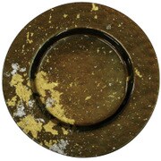 ディナープレート マジョ金箔グリーン