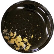 小皿 古代金箔漆黒